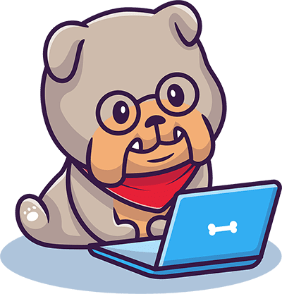 404 Error - Dog on Laptop